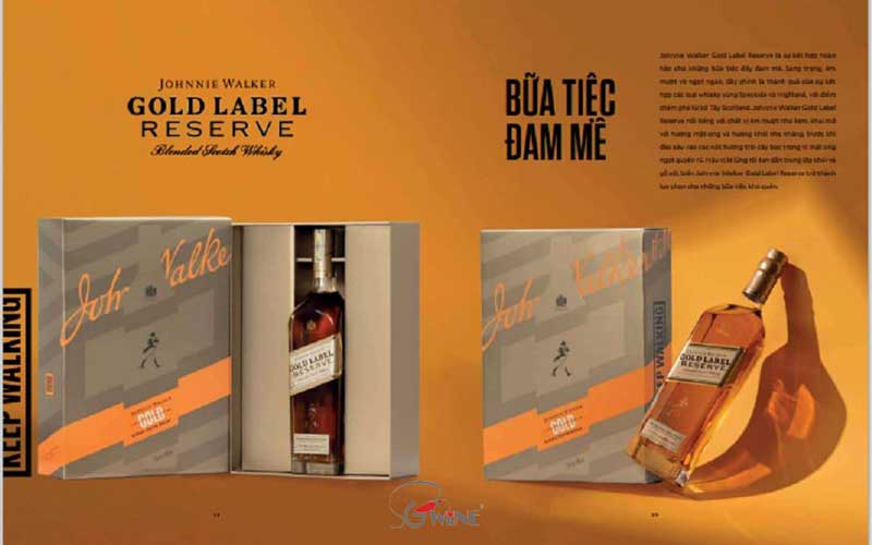 Rượu Johnnie Walker Gold Label hộp quà tết 2023