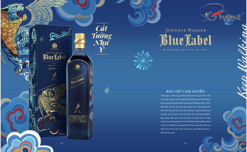 Giá trị xứng tầm với rượu Johnnie Walker Blue Label hộp quà tết 2022 thích hợp cho việc biếu tặng và thưởng thức cùng gia đình và người thân trong dịp tết nguyên đán 2022