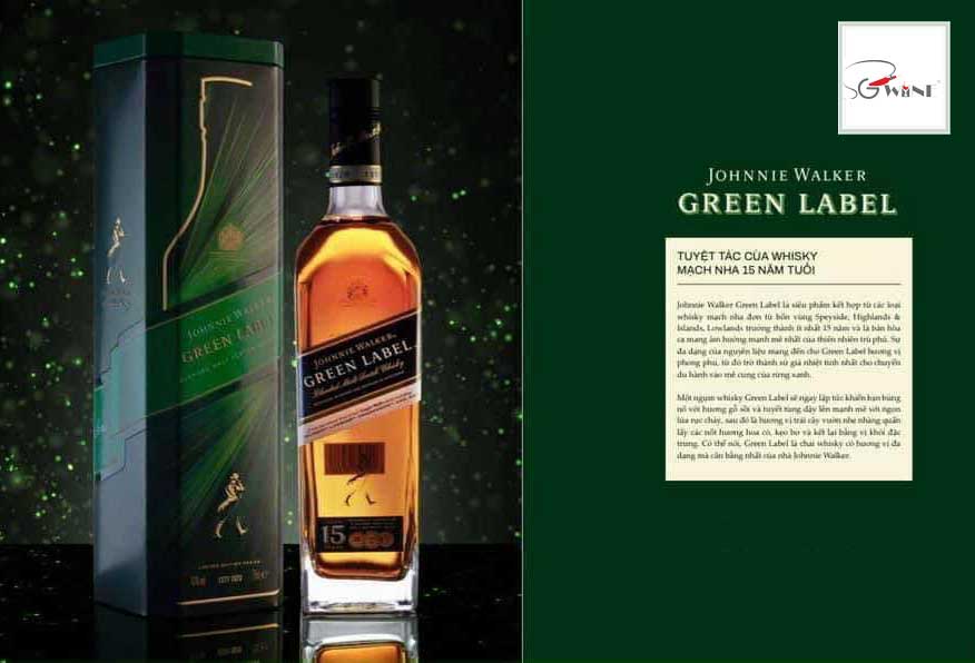 Tuyệt tác rượu Whisky mạch nha 15 năm tuổi Johnnie Walker hộp quà tết 2021