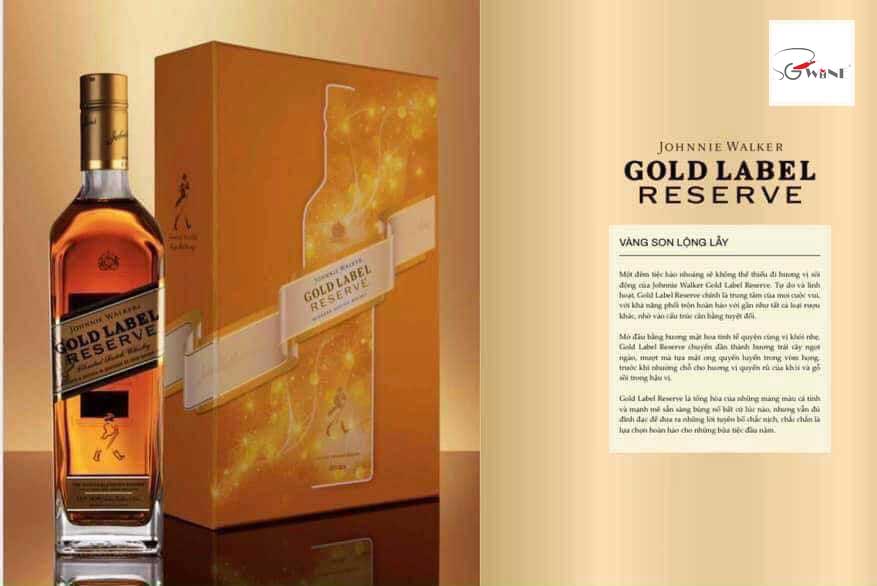 Vàng son lộng lẫy với rượu Johnnie Walker Gold Label Reserve hộp quà tết 2021